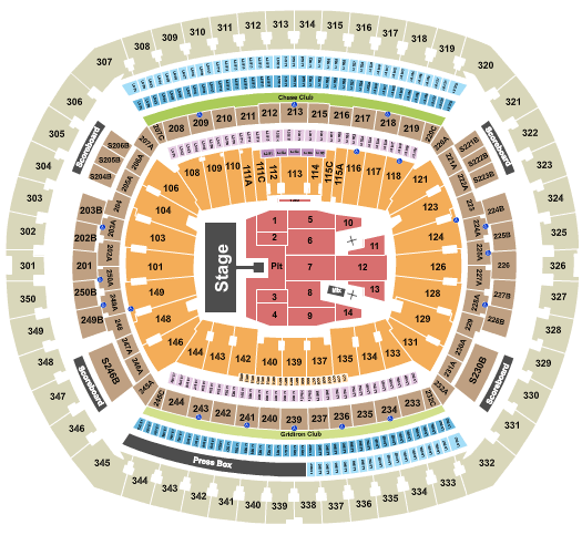 MetLife Stadium AC/DC Seating Chart